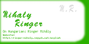 mihaly ringer business card